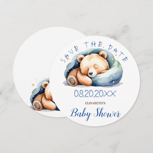 We kunnen nauwelijks wachten op het slapen Teddy B Save The Date (Voorkant / Achterkant)