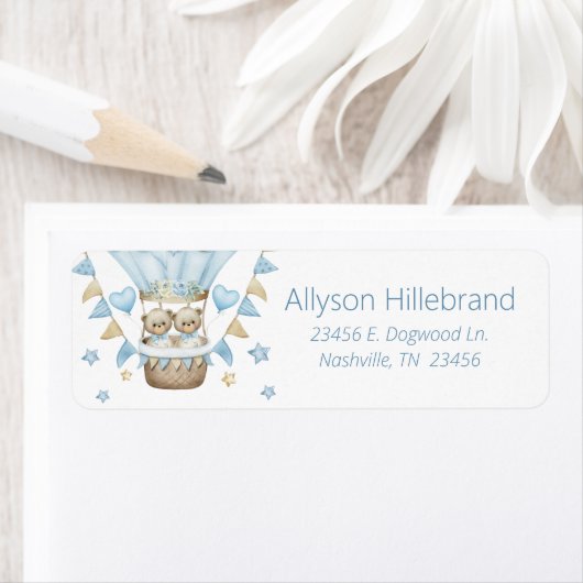 We kunnen nauwelijks wachten op het Twin Boy-retou Etiket (Insitu)