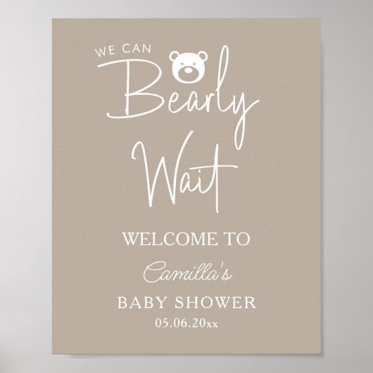 We kunnen nauwelijks wachten op modern minimalisti poster (Voorkant)