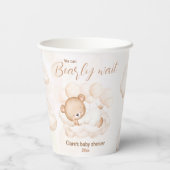 We kunnen nauwelijks wachten op neutrale Baby show Papieren Bekers (Achterkant)