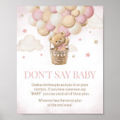 We kunnen nauwelijks wachten op roze Beer zeg geen Poster (Voorkant)