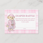 We kunnen nauwelijks wachten op roze geruite luier informatiekaartje (Voorkant)