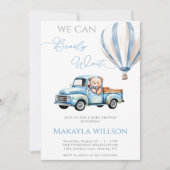 We kunnen nauwelijks wachten op Rustic Blue Teddy  Kaart (Voorkant)