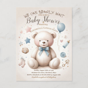We kunnen nauwelijks wachten op schattig teddybeer briefkaart