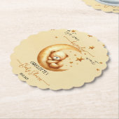 We kunnen nauwelijks wachten op Schattige Baby Bee Kartonnen Onderzetters (Gekanteld)