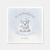 We kunnen nauwelijks wachten op Schattige Beer Blu Servet (Voorkant)