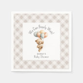 We kunnen nauwelijks wachten op Schattige Beer Boy Servet (Voorkant)