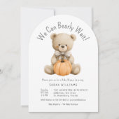 We kunnen nauwelijks wachten op Schattige Pumpkin Kaart (Voorkant)