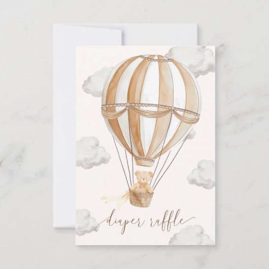 We kunnen nauwelijks wachten op Teddy Bear Luier R Kaart (Achterkant)