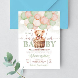 We kunnen nauwelijks wachten op teddybeer babyshow kaart