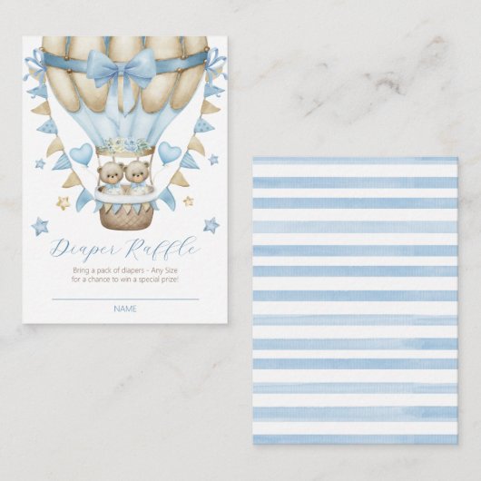 We kunnen nauwelijks wachten op Twin Boy Luier Raf Informatiekaartje (Voorkant / Achterkant)