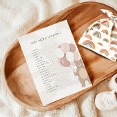 We kunnen nauwelijks wachten | Pink Baby Word Scra Informatiekaartje