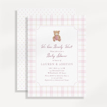 We kunnen nauwelijks wachten Preppy Roze Teddy Bab