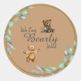 We kunnen nauwelijks wachten! ronde sticker