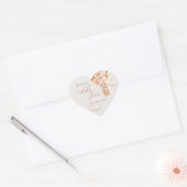 We kunnen nauwelijks wachten Roze Baby Shower Hart Hart Sticker (Envelop)