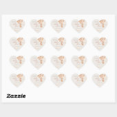 We kunnen nauwelijks wachten Roze baby shower hart Sticker (Vel)