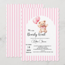 We kunnen nauwelijks wachten roze gestreepte baby
