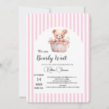 We kunnen nauwelijks wachten roze gestreepte baby