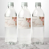 We kunnen nauwelijks wachten! Roze Goud Baby showe Waterfles Etiket