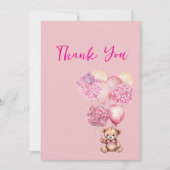 We kunnen nauwelijks wachten roze hortensia bedank kaart (Voorkant)