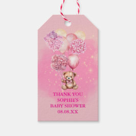We Kunnen Nauwelijks Wachten Roze Hortensia's Ball Cadeaulabel