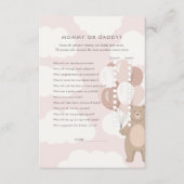 We kunnen nauwelijks wachten | Roze mama of papa s Informatiekaartje (Voorkant)