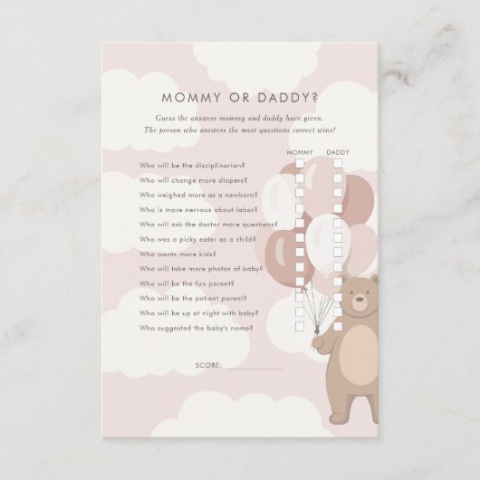 We kunnen nauwelijks wachten | Roze mama of papa s Informatiekaartje (Voorkant)