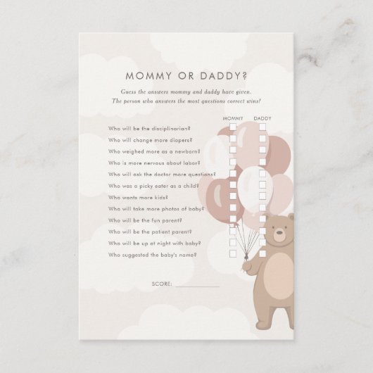 We kunnen nauwelijks wachten | Roze mama of papa s Informatiekaartje (Voorkant)