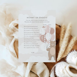 We kunnen nauwelijks wachten | Roze mama of papa s Informatiekaartje