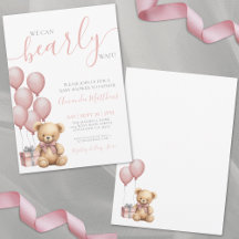 We kunnen nauwelijks wachten Roze Meisje Baby Show