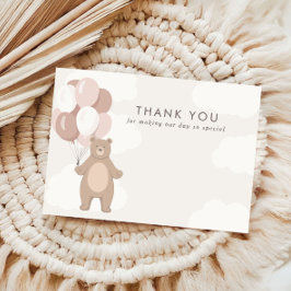 We kunnen nauwelijks wachten | Roze meisjes Bedankkaart