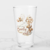 We kunnen nauwelijks wachten Schattige Beer Baby s Glas (Achterkant)