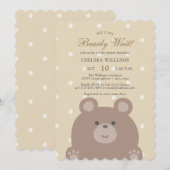 We kunnen nauwelijks wachten Schattige Beer Cub Bo Kaart (Voorkant / Achterkant)