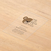 We kunnen nauwelijks wachten | Schattige teddybeer Acryl Uitnodigingen (Laagn)