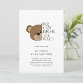 We kunnen nauwelijks wachten | Schattige teddybeer Kaart (Staand voorkant)