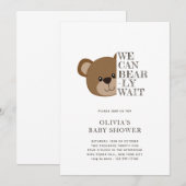 We kunnen nauwelijks wachten | Schattige teddybeer Kaart (Voorkant / Achterkant)