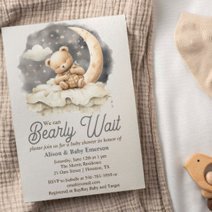 "We kunnen nauwelijks wachten" Sleepy Baby shower  Kaart