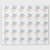 We kunnen nauwelijks wachten Teddy Ballon Baby Jon Cadeaupapier (Vlak)