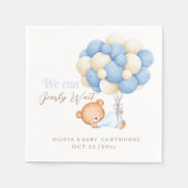 We kunnen nauwelijks wachten Teddy ballon baby jon Servet (Voorkant)