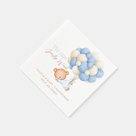 We kunnen nauwelijks wachten Teddy ballon baby jon Servet (Hoek)