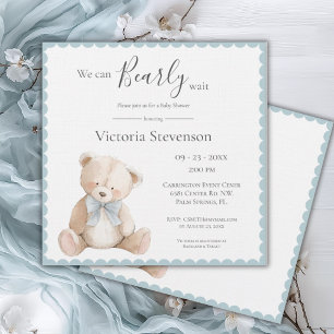 We kunnen nauwelijks wachten Teddybeer Baby Shower
