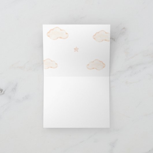 We kunnen nauwelijks wachten Teddybeer Baby Shower Bedankkaart (Binnen)