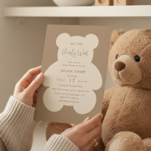 We kunnen nauwelijks wachten Teddybeer baby shower