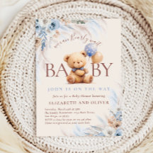 We kunnen nauwelijks wachten Teddybeer babyborrel