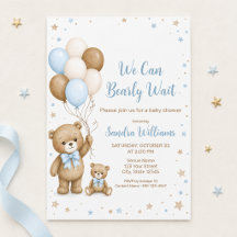 We kunnen nauwelijks wachten Teddybeer Ballon Baby