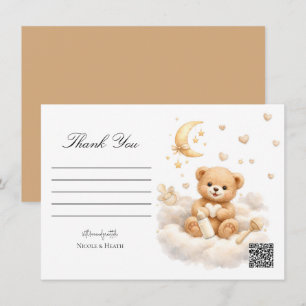 We kunnen nauwelijks wachten Teddybeer bedankkaart Kaart