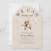 We kunnen nauwelijks wachten! Teddybeer en vliegtu Kaart (Voorkant)