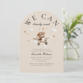 We kunnen nauwelijks wachten! Teddybeer en vliegtu Kaart (Staand voorkant)