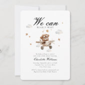 We kunnen nauwelijks wachten! Teddybeer en vliegtu Kaart (Voorkant)