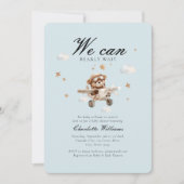 We kunnen nauwelijks wachten! Teddybeer en vliegtu Kaart (Voorkant)